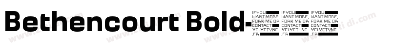 Bethencourt Bold字体转换